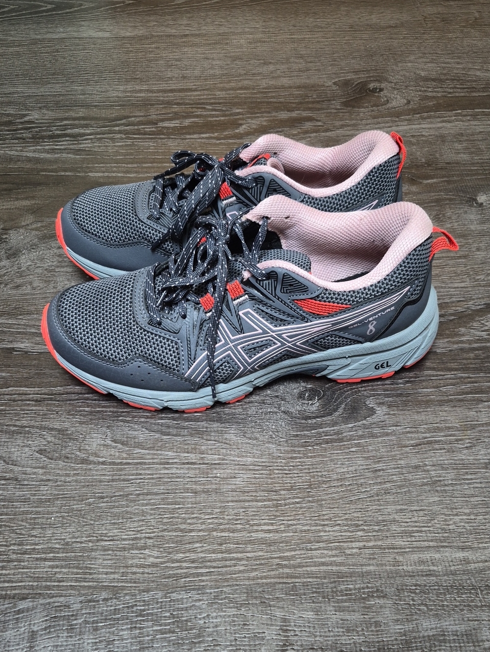 ASICS Women's Gray Orange Athletic GEL Running Shoes